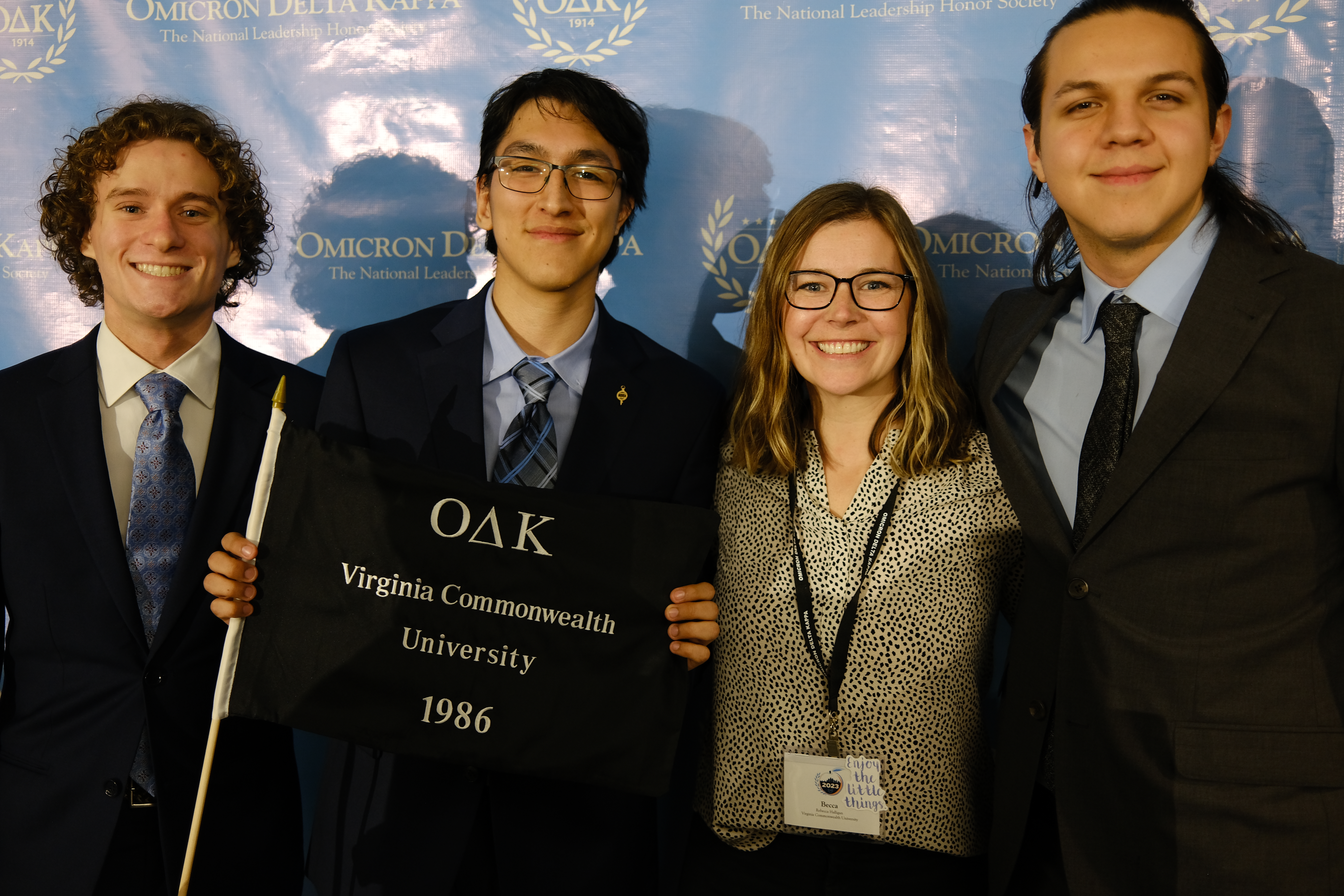 Leadership program students at event