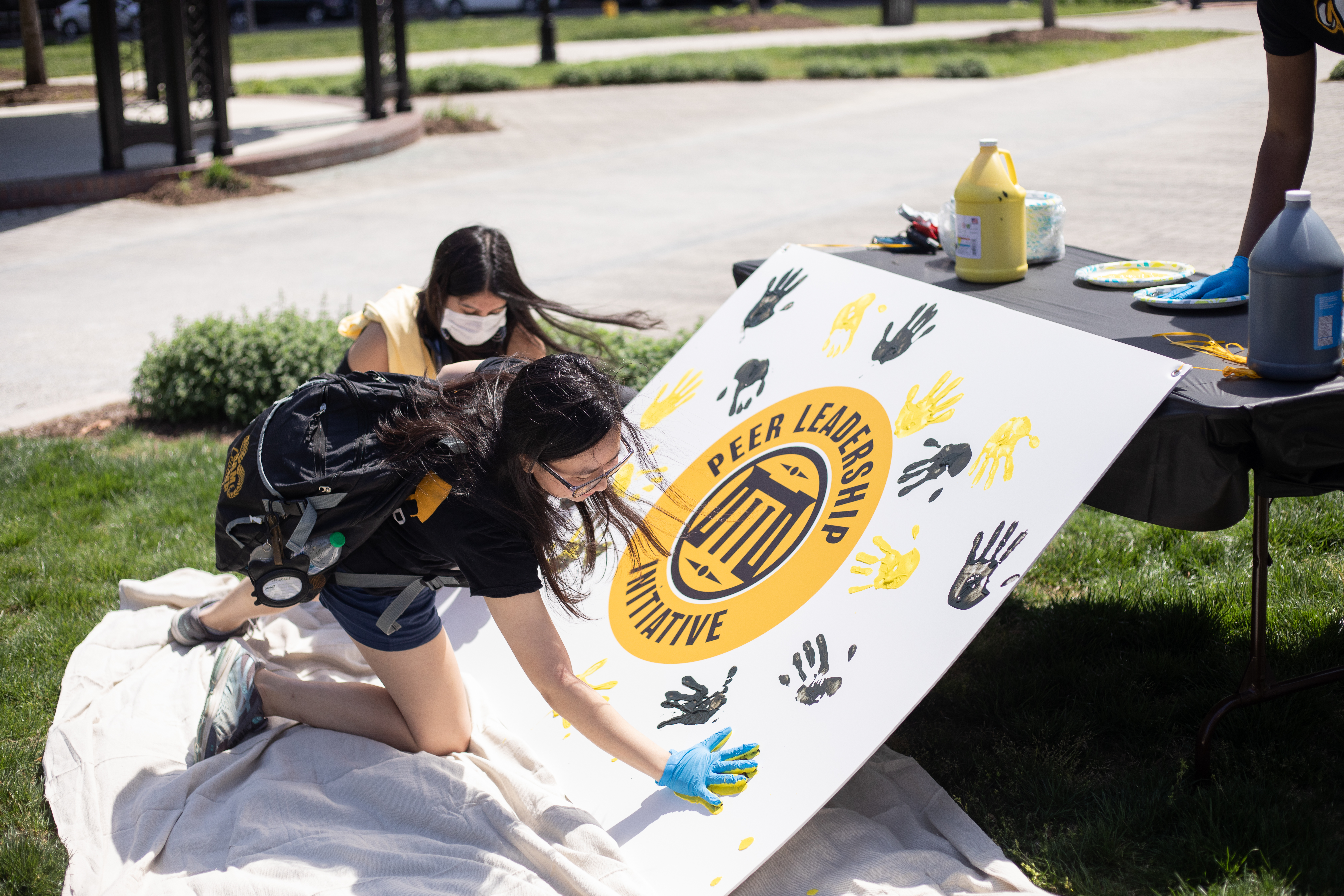 Leadership program students paint event